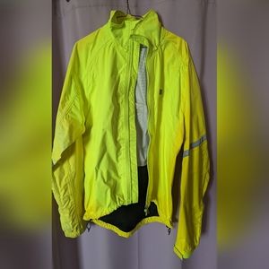 Louis Garneau waterproof rain jersey, high visibility